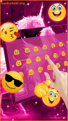 Pink Galaxy Unicorn Keyboard screenshot