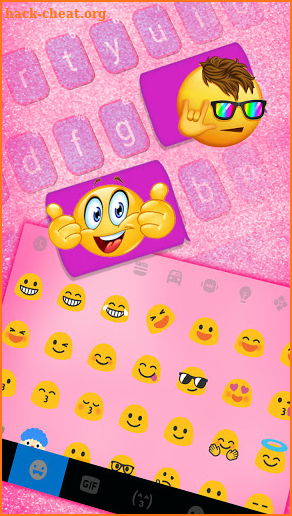 Pink Girly SMS Keyboard Background screenshot