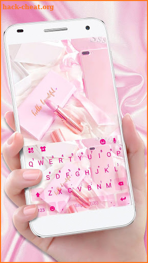 Pink Girly Style Keyboard Theme screenshot