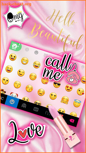 Pink Girly Style Keyboard Theme screenshot