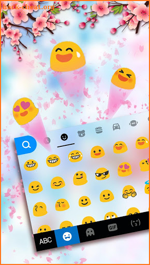 Pink Glass Sakura Keyboard Theme screenshot