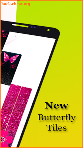 Pink Glitter Butterfly Piano Tiles 2019 screenshot