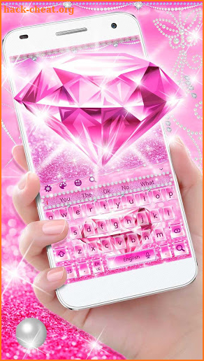 Pink Glitter Diamond Keyboard screenshot