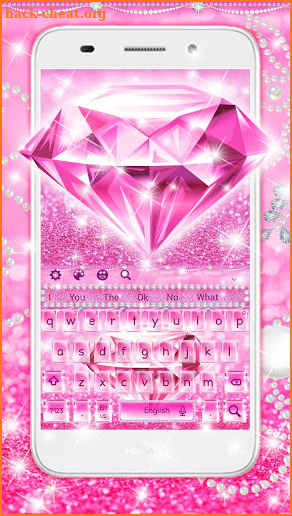 Pink Glitter Diamond Keyboard screenshot