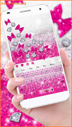 Pink Glitter Gravity keyboard screenshot