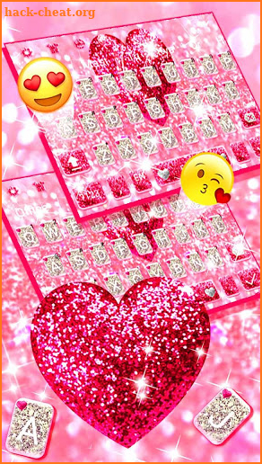 Pink Glitter Gravity Keyboard Theme💖 screenshot