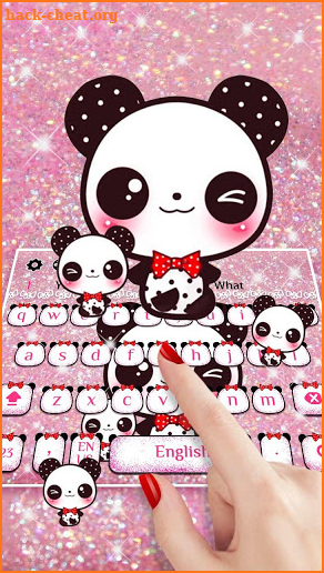 Pink Glitter Panda keyboard screenshot