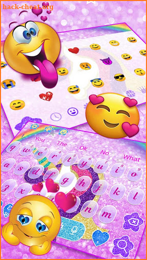 Pink Glitter Unicorn Keyboard screenshot