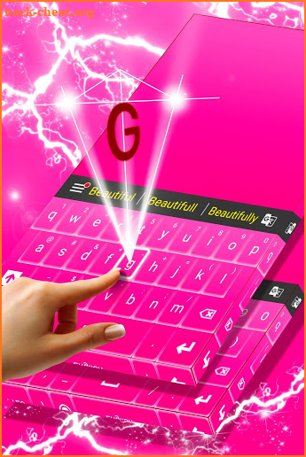 Pink Glow Keyboard Theme screenshot
