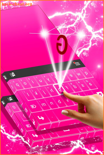 Pink Glow Keyboard Theme screenshot