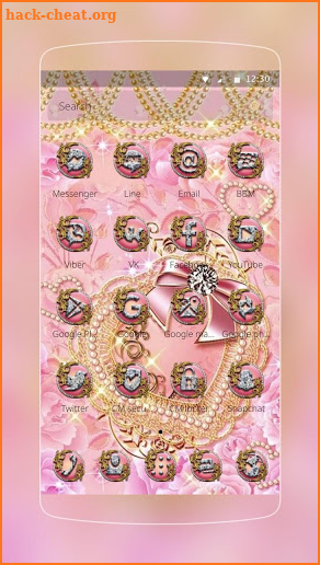 Pink Gold Diamond Live Theme screenshot