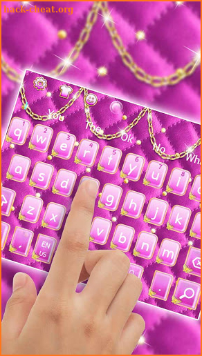 Pink Gold Keyboard Theme screenshot