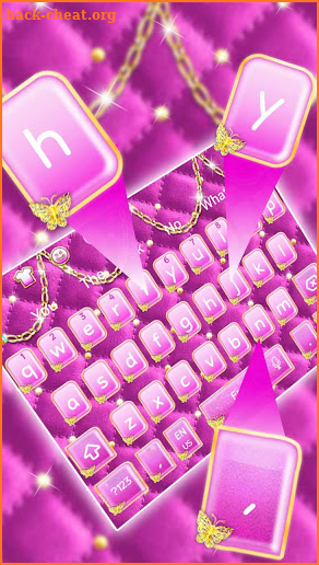 Pink Gold Keyboard Theme screenshot