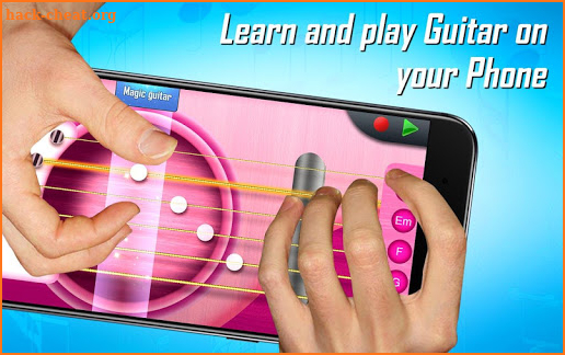 Pink Guitar Free - For Kids screenshot
