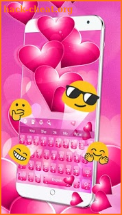 Pink Heart Crystal Keyboard screenshot