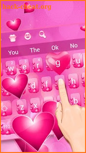 Pink Heart Crystal Keyboard screenshot