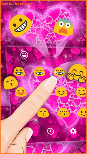 Pink Heart Keyboard Theme screenshot