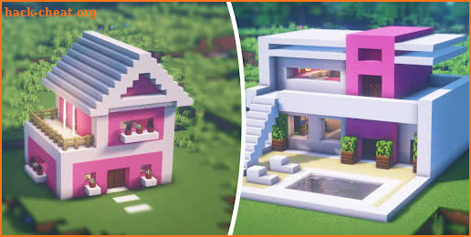 Pink House Map for Minecraft screenshot