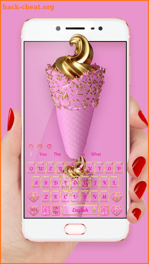 Pink Ice Cream keyboard screenshot