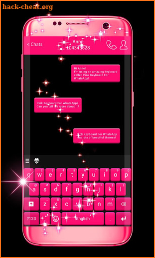 Pink Keyboard For WhatsApp screenshot