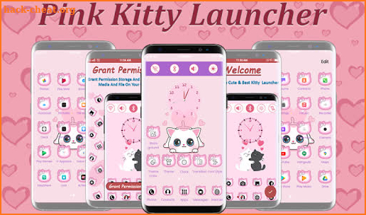 Pink Kitty Launcher screenshot