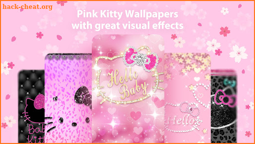 Pink Kitty Live Wallpaper Themes screenshot