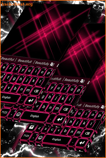 Pink Laser Keyboard Theme screenshot