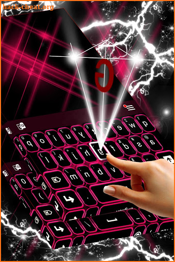 Pink Laser Keyboard Theme screenshot