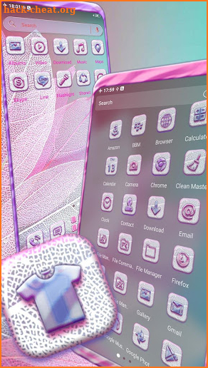 Pink Leaf Theme screenshot