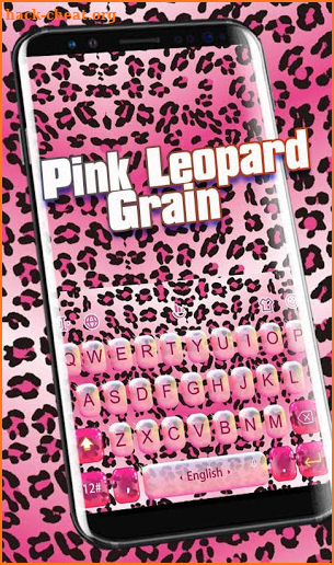 Pink Leopard Grain Keyboard Theme screenshot