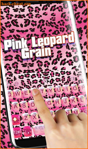Pink Leopard Grain Keyboard Theme screenshot