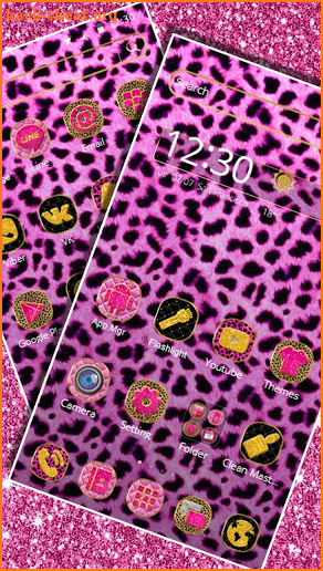 Pink Leopard Skin Theme screenshot