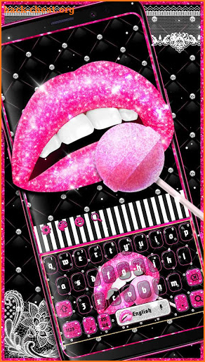 Pink Lollipop Lips Keyboard screenshot