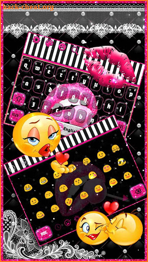 Pink Lollipop Lips Keyboard screenshot