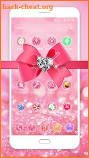 Pink Love Bowknot Theme screenshot