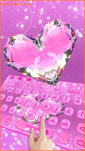 Pink Love Diamond Keyboard screenshot