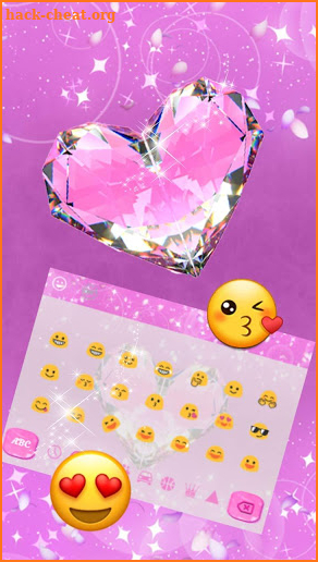 Pink Love Diamond Keyboard screenshot