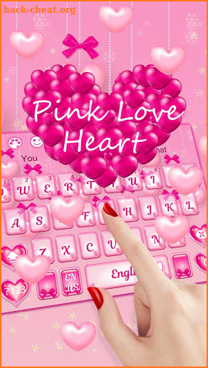 Pink Love Heart keyboard screenshot