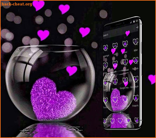 Pink Love Heart Theme screenshot
