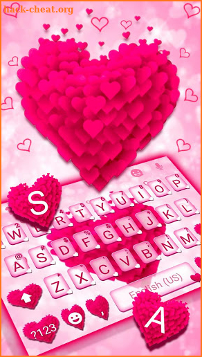 Pink Love Keyboard Theme screenshot