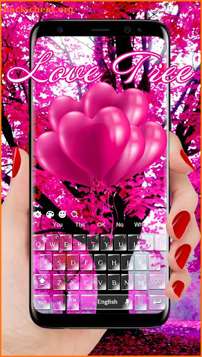 Pink Love Tree keyboard screenshot