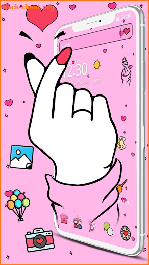 Pink Love You Theme screenshot