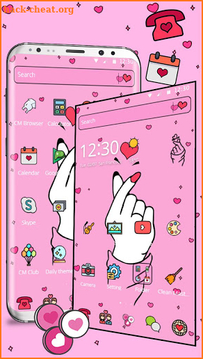 Pink Love You Theme screenshot