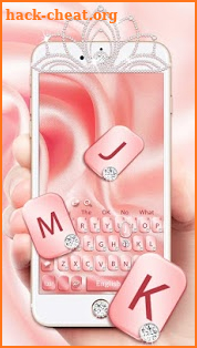 Pink Luxury Diamond Crown Keyboard Theme screenshot