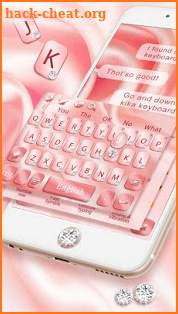 Pink Luxury Diamond Crown Keyboard Theme screenshot