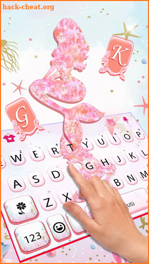Pink Mermaid Keyboard Theme screenshot