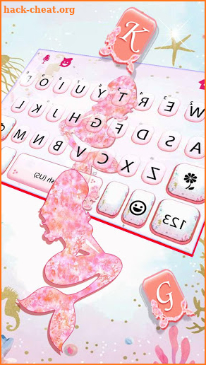 Pink Mermaid Keyboard Theme screenshot