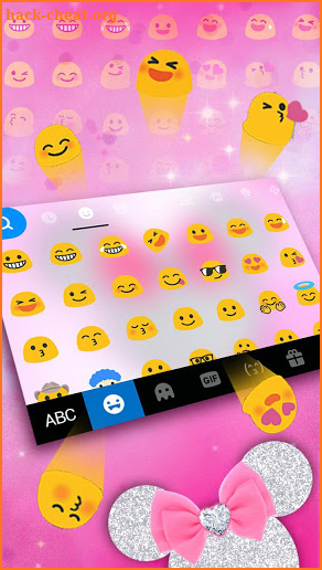 Pink Minny Bow Keyboard Theme screenshot