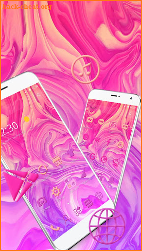 Pink Mixed Paint Theme screenshot