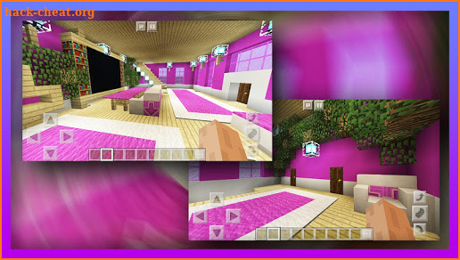 Pink Modern Mansion. Map for MCPE screenshot